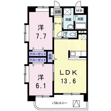 アルカンシエルＢの物件間取画像